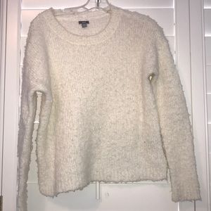 White fluffy sweater